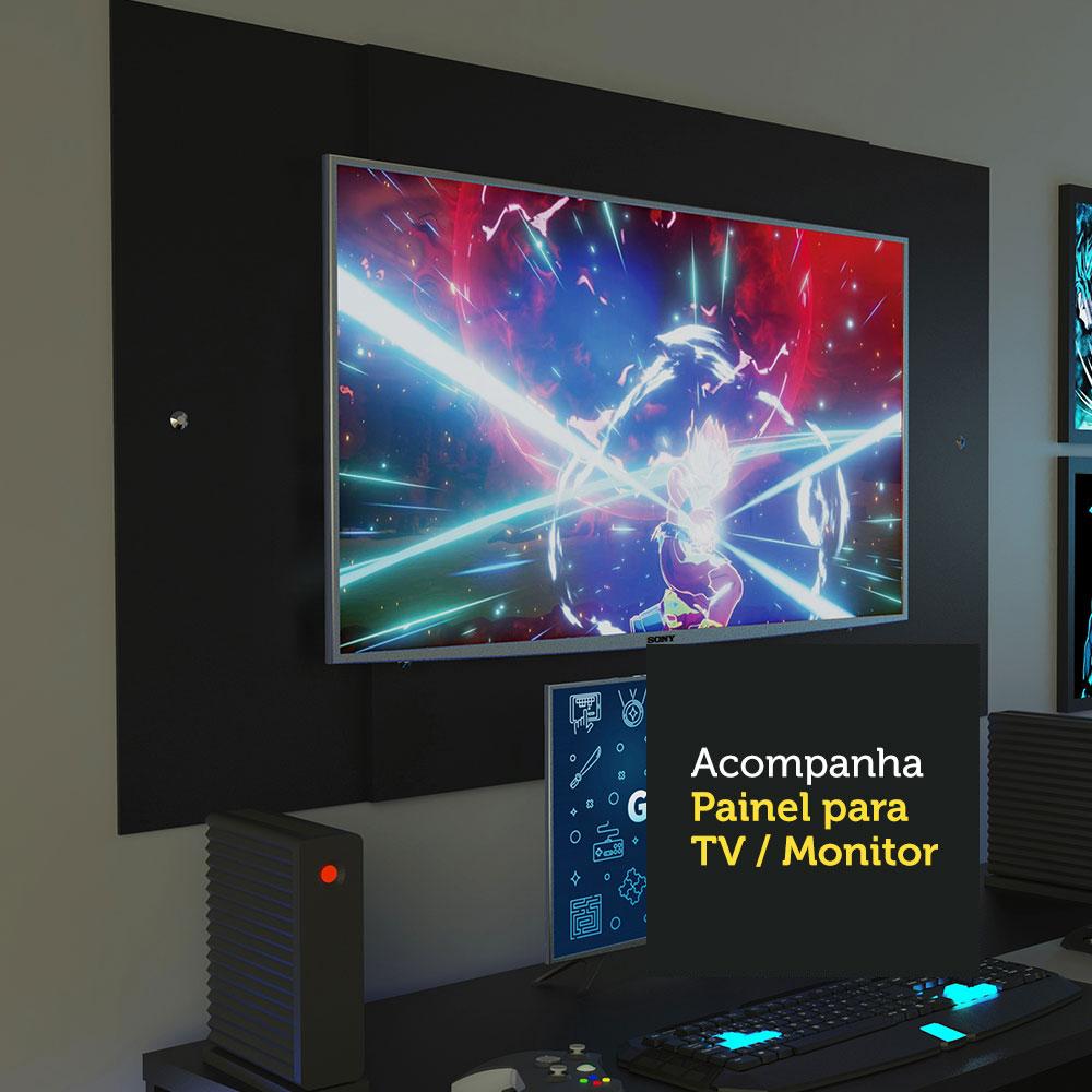 Mesa para Computador Gamer e Painel até 58 Madesa - Preto