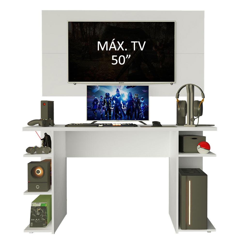 Mesa para Computador Gamer e Painel para TV até 50 Madesa - Branco