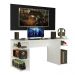 Mesa para Computador Gamer e Painel para TV até 50 Madesa - Branco/Preto