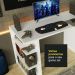 Mesa para Computador Gamer e Painel para TV até 50 Madesa - Branco/Preto