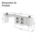 Mesa para Computador Gamer em L 3 Gavetas Branco Lisboa Madesa