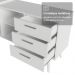 Mesa para Computador Gamer em L 3 Gavetas Branco Lisboa Madesa