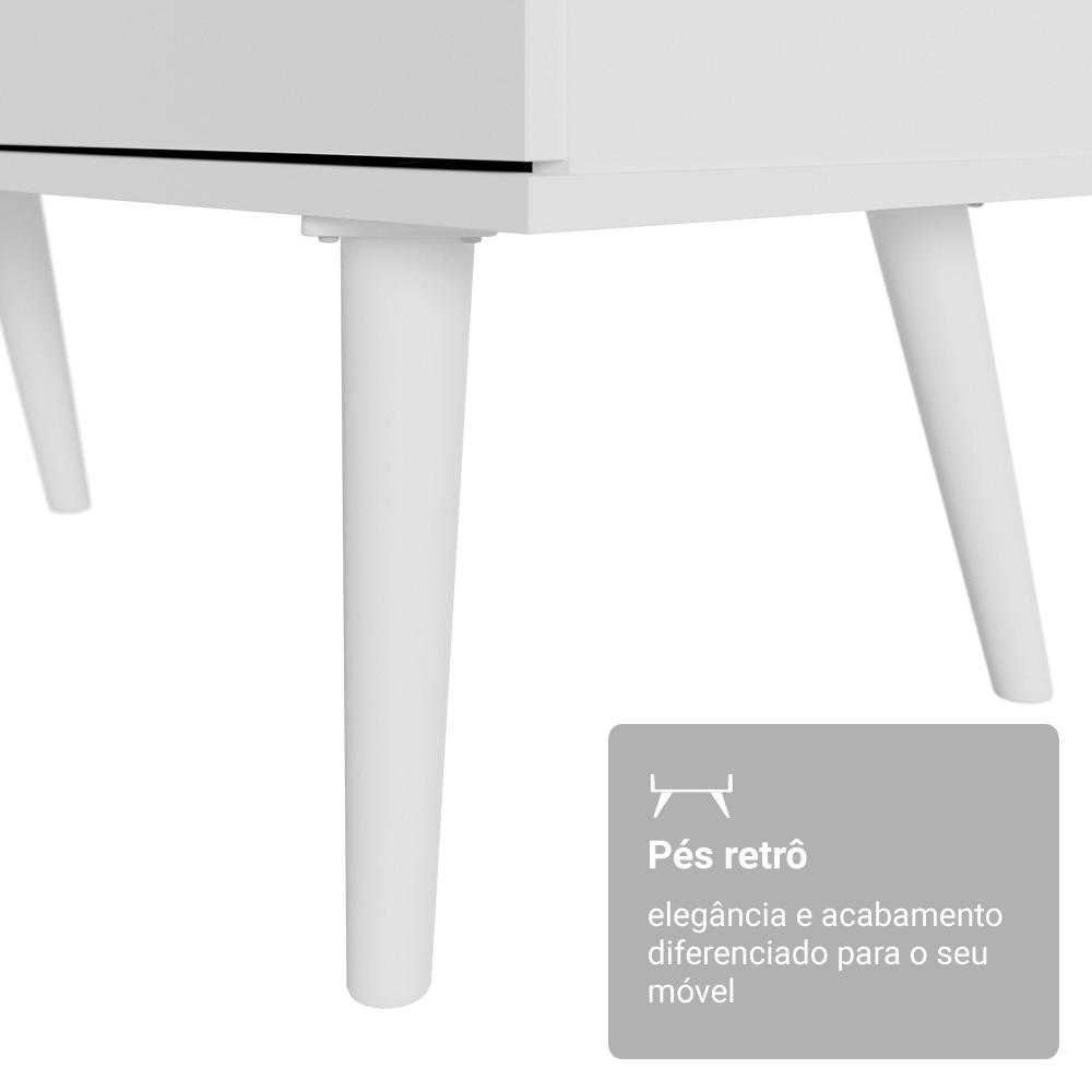 Mesa para Computador Gamer em L 3 Gavetas Branco Lisboa Madesa