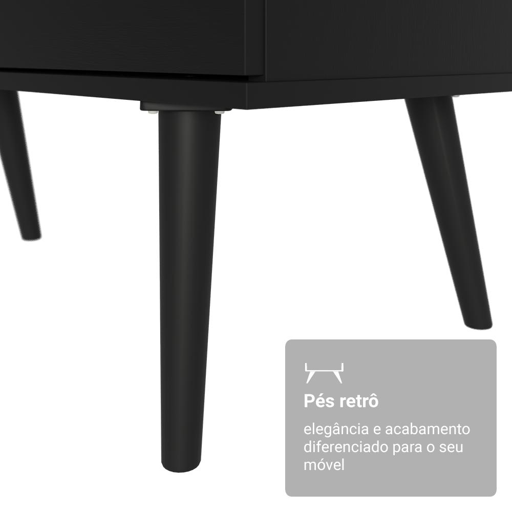 Mesa para Computador Gamer em L 3 Gavetas Preto Lisboa Madesa