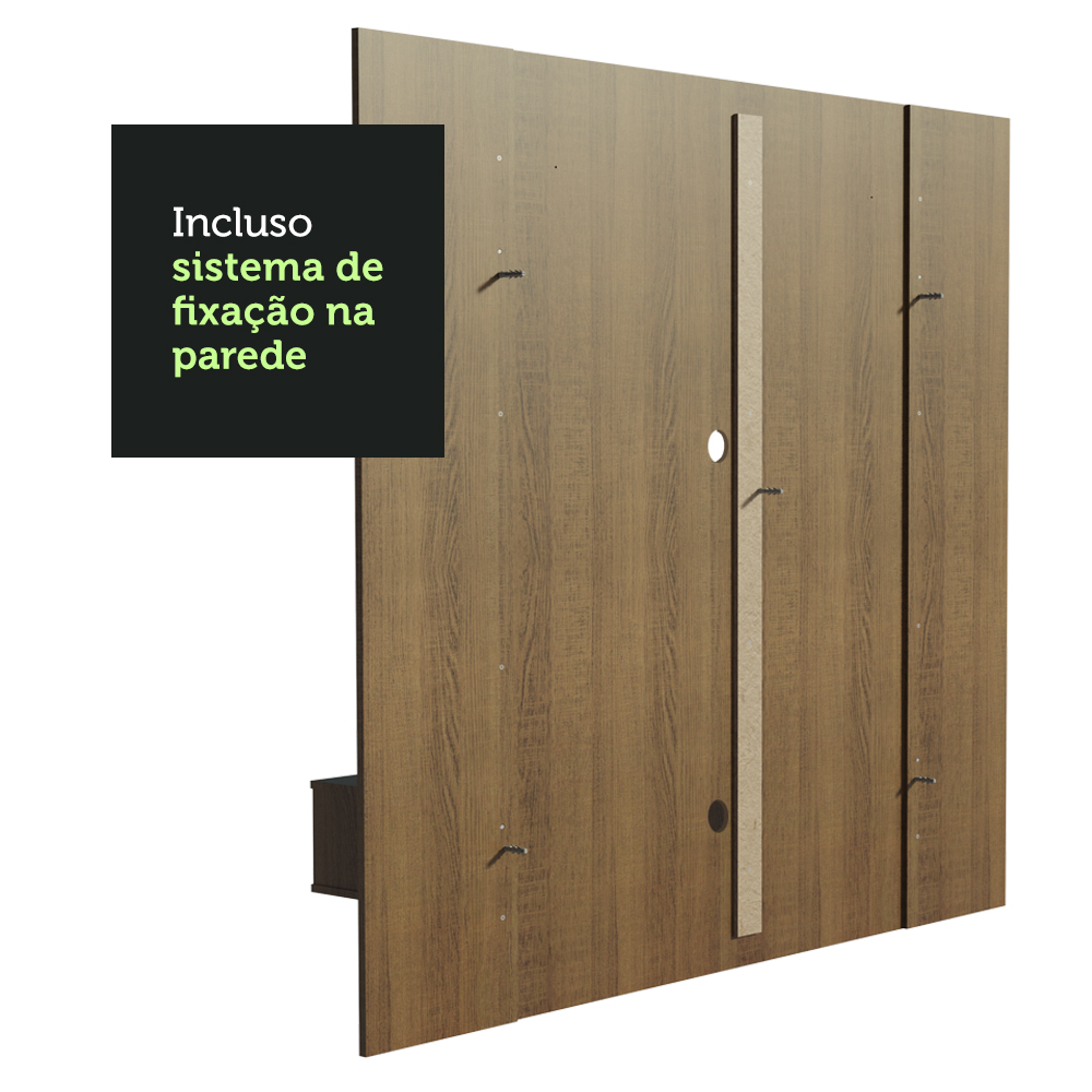 Painel para TV até 50 Polegadas Madesa Arizona 1 Prateleira 2 Nichos