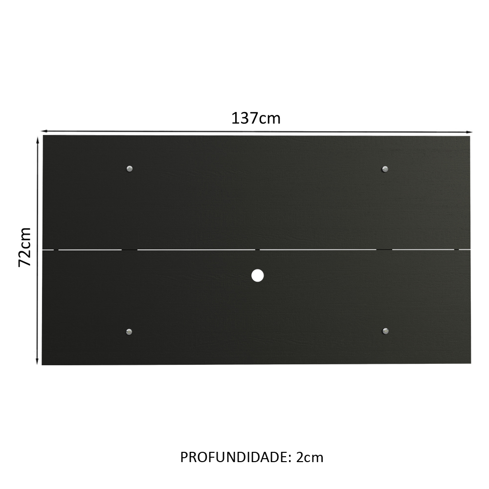 Painel para TV até 55 Polegadas Madesa - Preto
