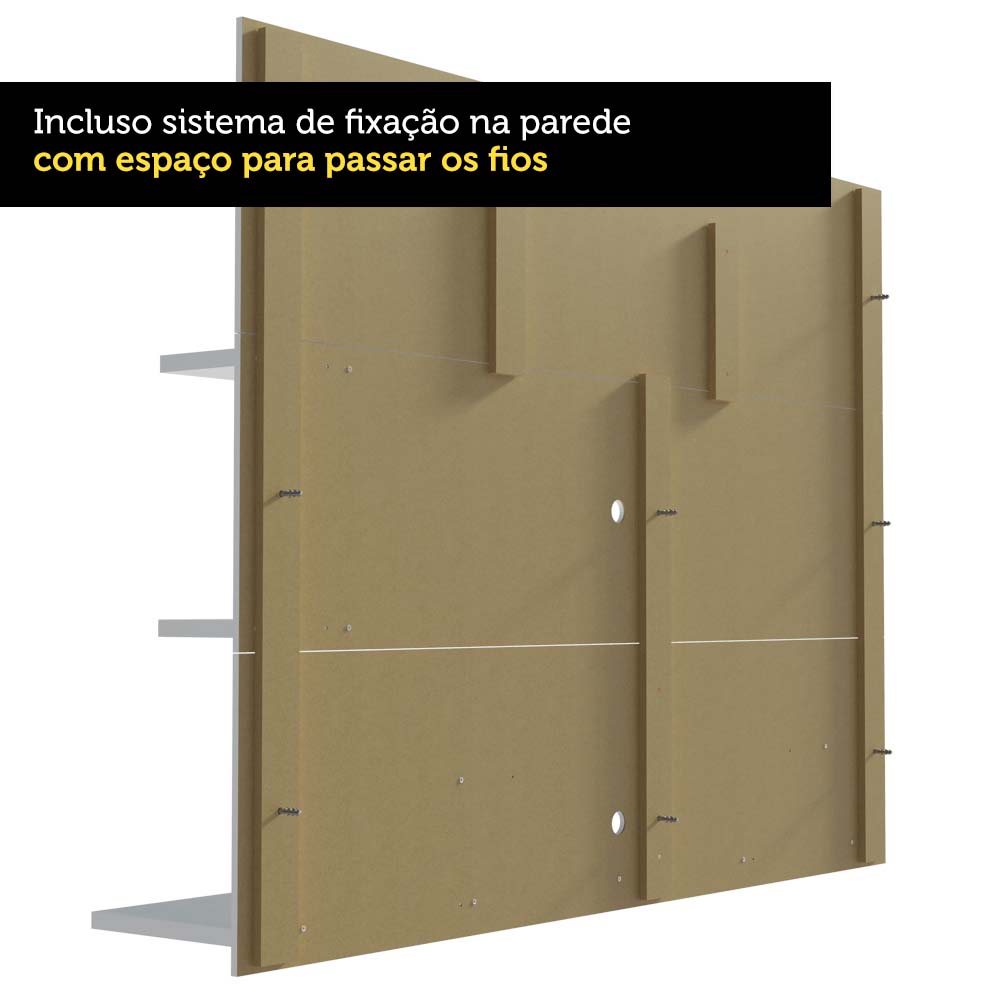 Painel para TV até 60 Polegadas Madesa Alfa com Nicho - Branco