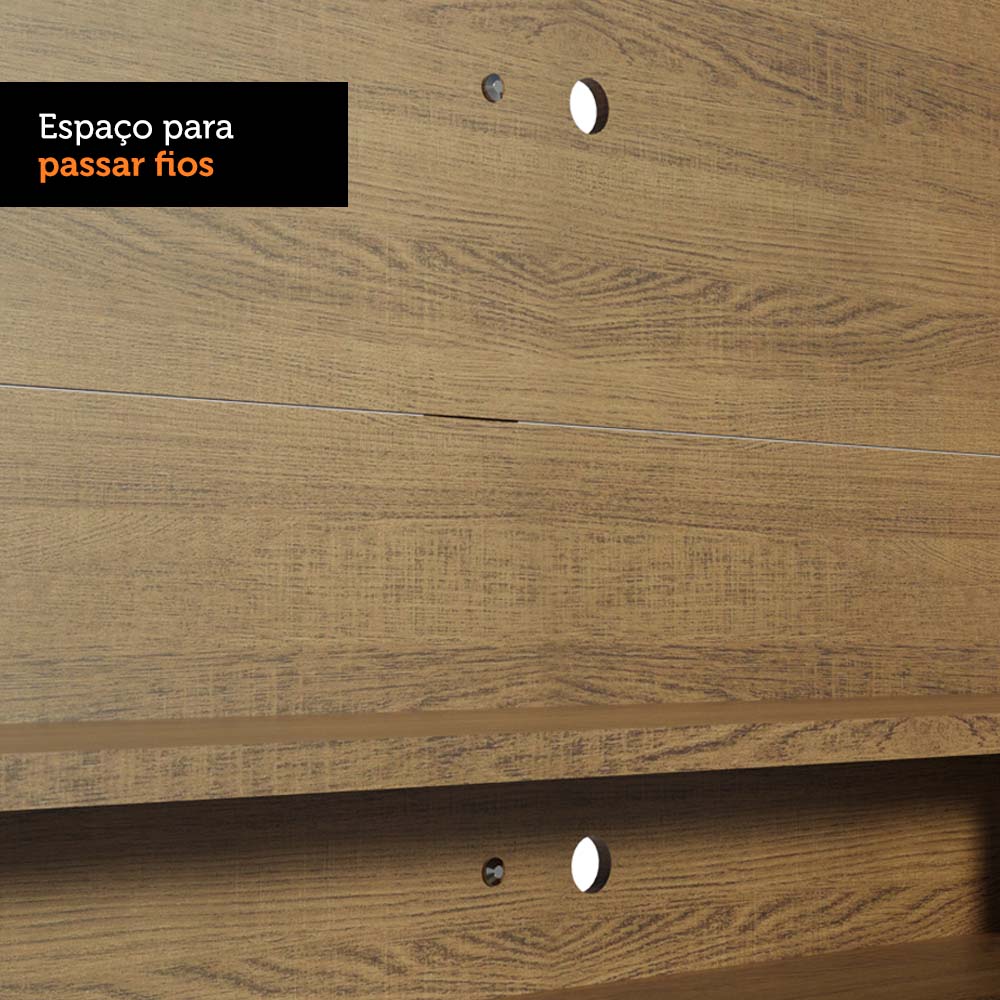 Painel para TV até 60 Polegadas Madesa Alfa com Nicho - Rustic