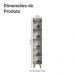 Paneleiro 40 cm 2 Portas Com Pés Crema Nice Madesa