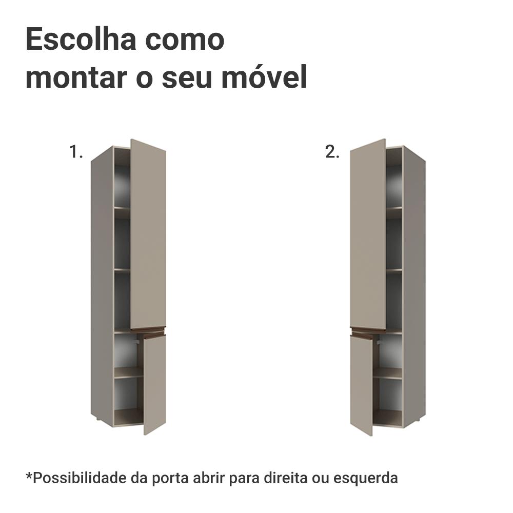 Paneleiro 40 cm 2 Portas Suspenso Crema Nice Madesa