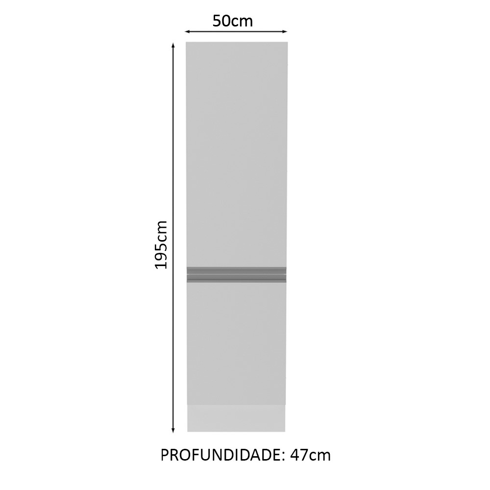 Paneleiro Armário de Cozinha 100% MDF 2 Portas Branco Smart Madesa