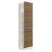 Paneleiro Armário de Cozinha 100% MDF 2 Portas Branco/Rustic Smart Madesa
