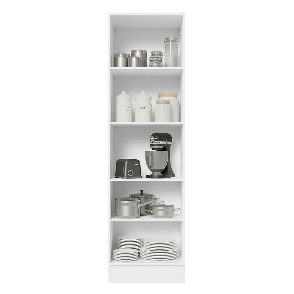 Paneleiro Armário de Cozinha 100% MDF 60 cm 2 Portas Branco/Preto Acordes Madesa