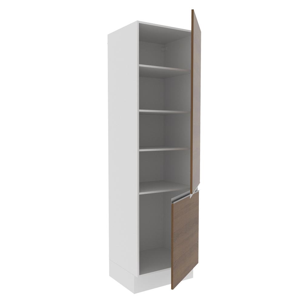 Paneleiro Armário de Cozinha 100% MDF 60 cm 2 Portas Branco/Rustic Acordes Madesa