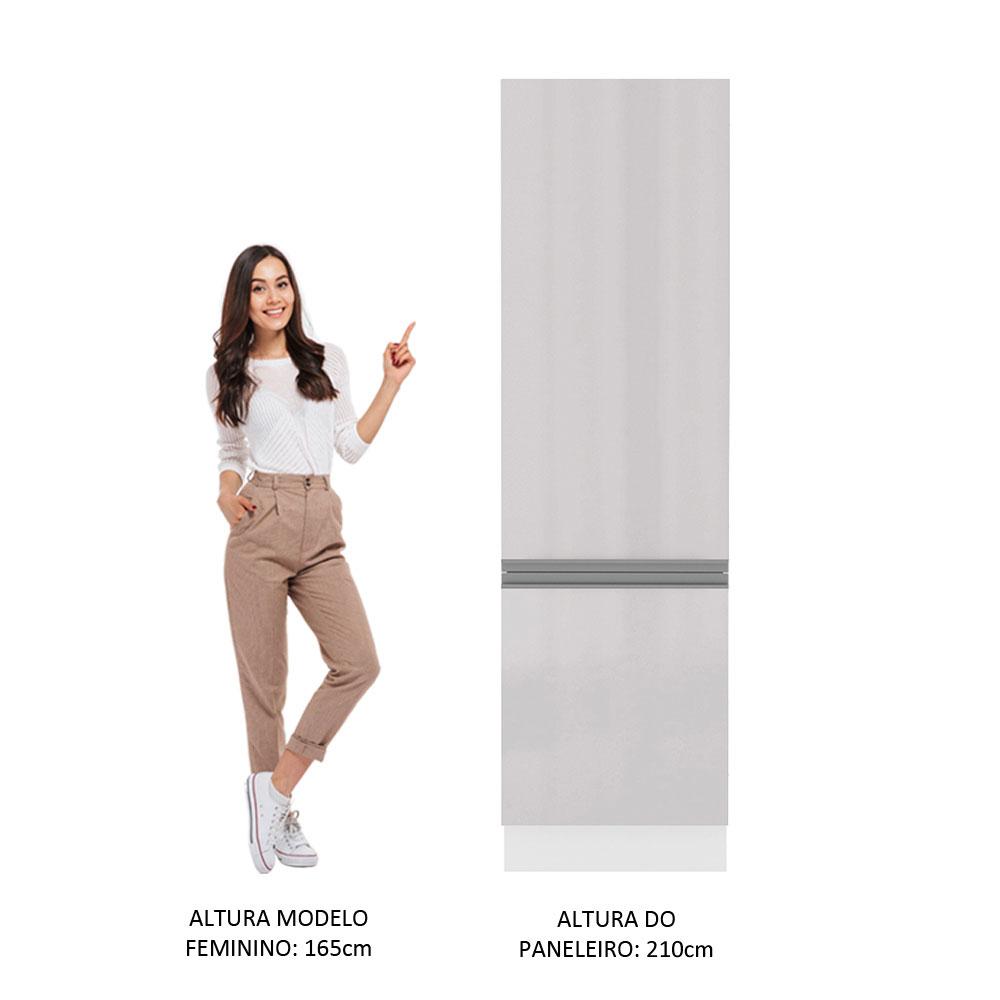 Paneleiro Armário de Cozinha 100% MDF 60 cm 2 Portas Portas Branco Brilho Acordes Madesa
