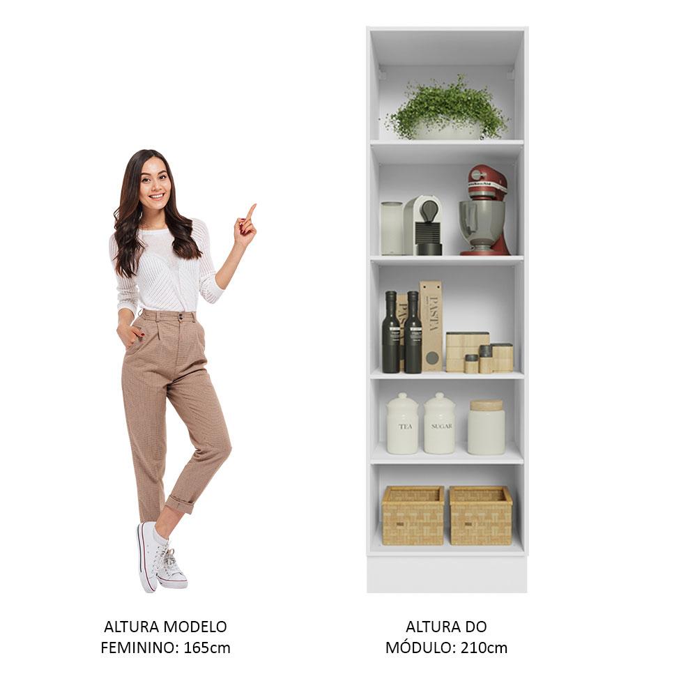 Paneleiro Armário de Cozinha 100% MDF 60 cm com Nichos Abertos Branco Acordes Madesa