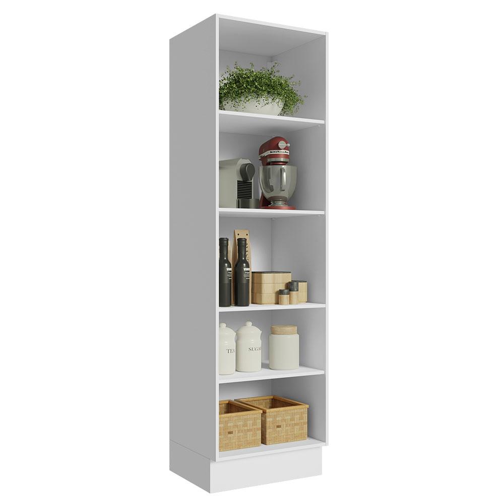 Paneleiro Armário de Cozinha 100% MDF 60 cm com Nichos Abertos Branco Acordes Madesa