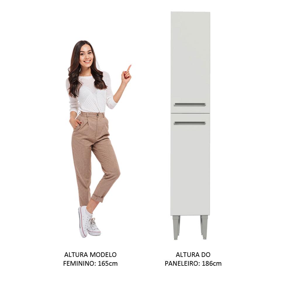 Paneleiro Armário de Cozinha 2 Portas Branco Emilly Madesa