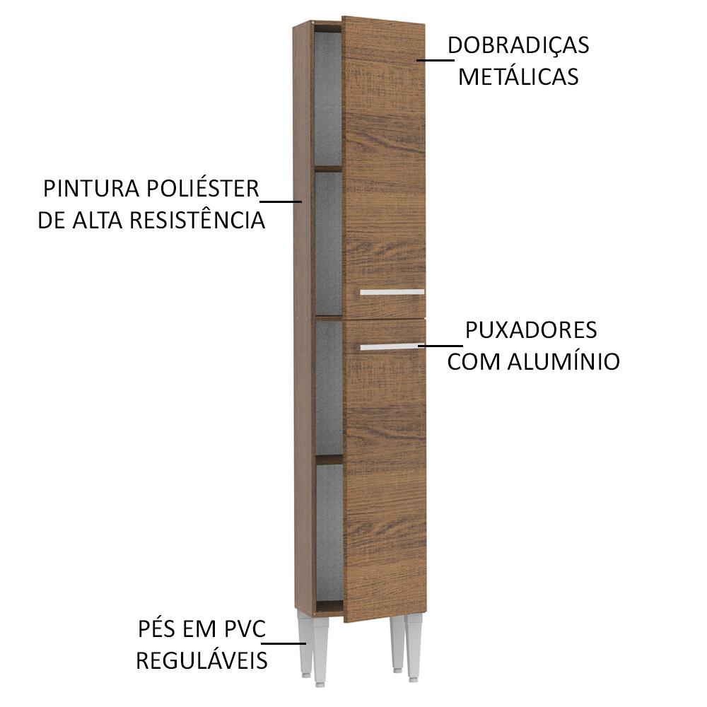 Paneleiro Armário de Cozinha 2 Portas Rustic Emilly Madesa