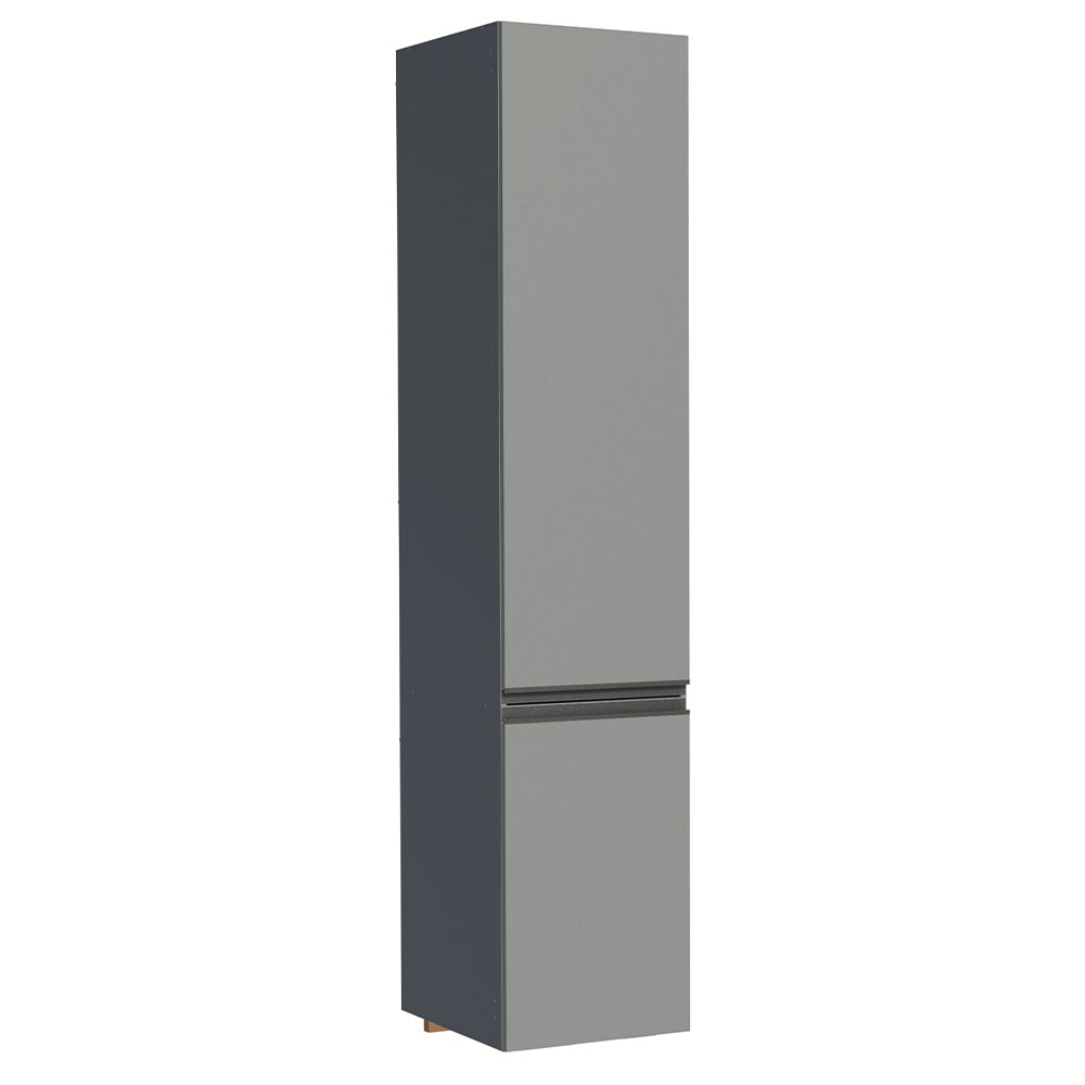 Paneleiro Armário de Cozinha 40 cm 2 Portas Suspenso Cinza Nice Madesa