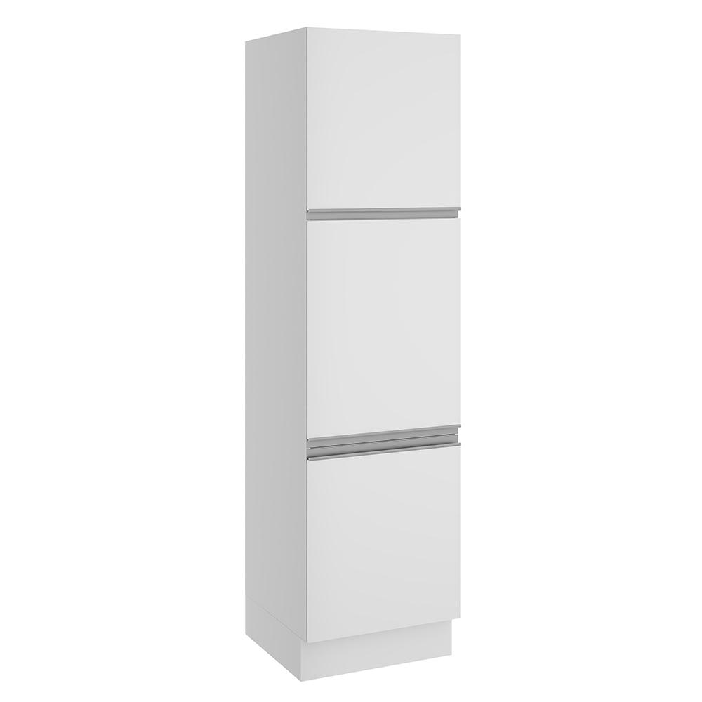 Paneleiro Armário de Cozinha 60 cm 3 Portas Branco Glamy Madesa