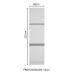 Paneleiro Armário de Cozinha 60 cm 3 Portas Branco Glamy Madesa