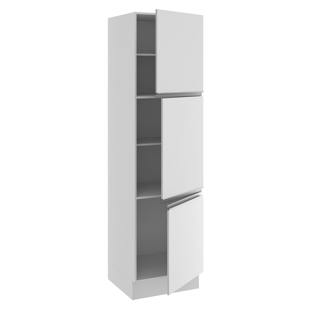 Paneleiro Armário de Cozinha 60 cm 3 Portas Branco Glamy Madesa
