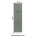 Paneleiro Armário de Cozinha 60 cm 3 Portas Branco/Cinza Agata Madesa
