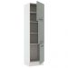 Paneleiro Armário de Cozinha 60 cm 3 Portas Branco/Cinza Agata Madesa