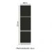 Paneleiro Armário de Cozinha 60 cm 3 Portas Branco/Preto Glamy Madesa