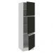 Paneleiro Armário de Cozinha 60 cm 3 Portas Branco/Preto Glamy Madesa