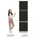 Paneleiro Armário de Cozinha 60 cm 3 Portas Branco/Preto Glamy Madesa