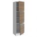 Paneleiro Armário de Cozinha 60 cm 3 Portas Branco/Rustic Glamy Madesa