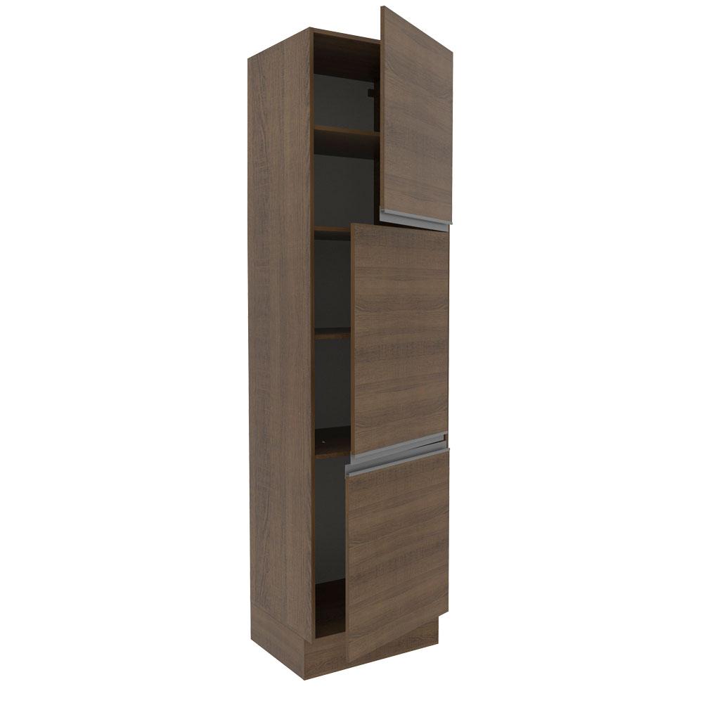 Paneleiro Armário de Cozinha 60 cm 3 Portas Rustic Glamy Madesa