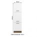 Paneleiro Armário de Cozinha 60 cm 3 Portas Rustic/Branco Agata Madesa