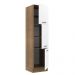 Paneleiro Armário de Cozinha 60 cm 3 Portas Rustic/Branco Agata Madesa