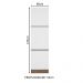 Paneleiro Armário de Cozinha 60 cm 3 Portas Rustic/Branco Glamy Madesa