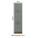 Paneleiro Armário de Cozinha 60 cm 3 Portas Rustic/Cinza Agata Madesa