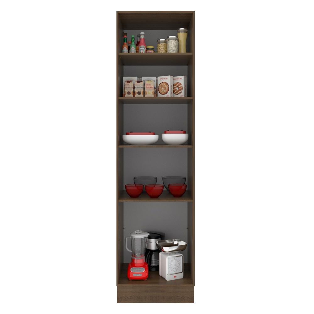 Paneleiro Armário de Cozinha 60 cm 3 Portas Rustic/Cinza Agata Madesa