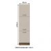 Paneleiro Armário de Cozinha 60 cm 3 Portas Rustic/Crema Agata Madesa