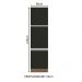 Paneleiro Armário de Cozinha 60 cm 3 Portas Rustic/Preto Glamy Madesa