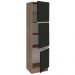 Paneleiro Armário de Cozinha 60 cm 3 Portas Rustic/Preto Glamy Madesa