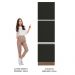 Paneleiro Armário de Cozinha 60 cm 3 Portas Rustic/Preto Glamy Madesa