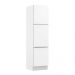 Paneleiro Madesa Lux 60 cm 3 Portas - Branco/Branco Veludo