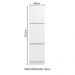 Paneleiro Madesa Lux 60 cm 3 Portas - Branco/Branco Veludo