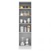 Paneleiro Madesa Lux 60 cm 3 Portas - Branco/Branco Veludo