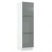 Paneleiro Madesa Lux 60 cm 3 Portas - Branco/Cinza