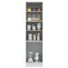 Paneleiro Madesa Lux 60 cm 3 Portas - Branco/Cinza