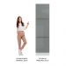 Paneleiro Madesa Lux 60 cm 3 Portas - Branco/Cinza