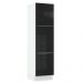 Paneleiro Madesa Lux 60 cm 3 Portas - Branco/Preto